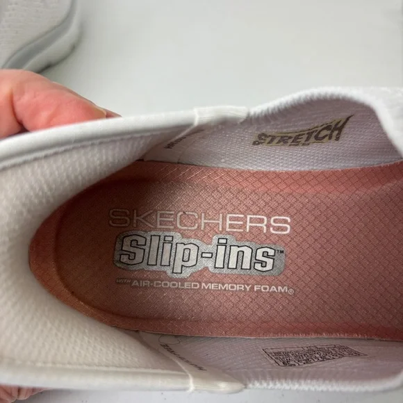 Skechers White Hands Free Slip-ins Sneakers - Picture 4 of 7